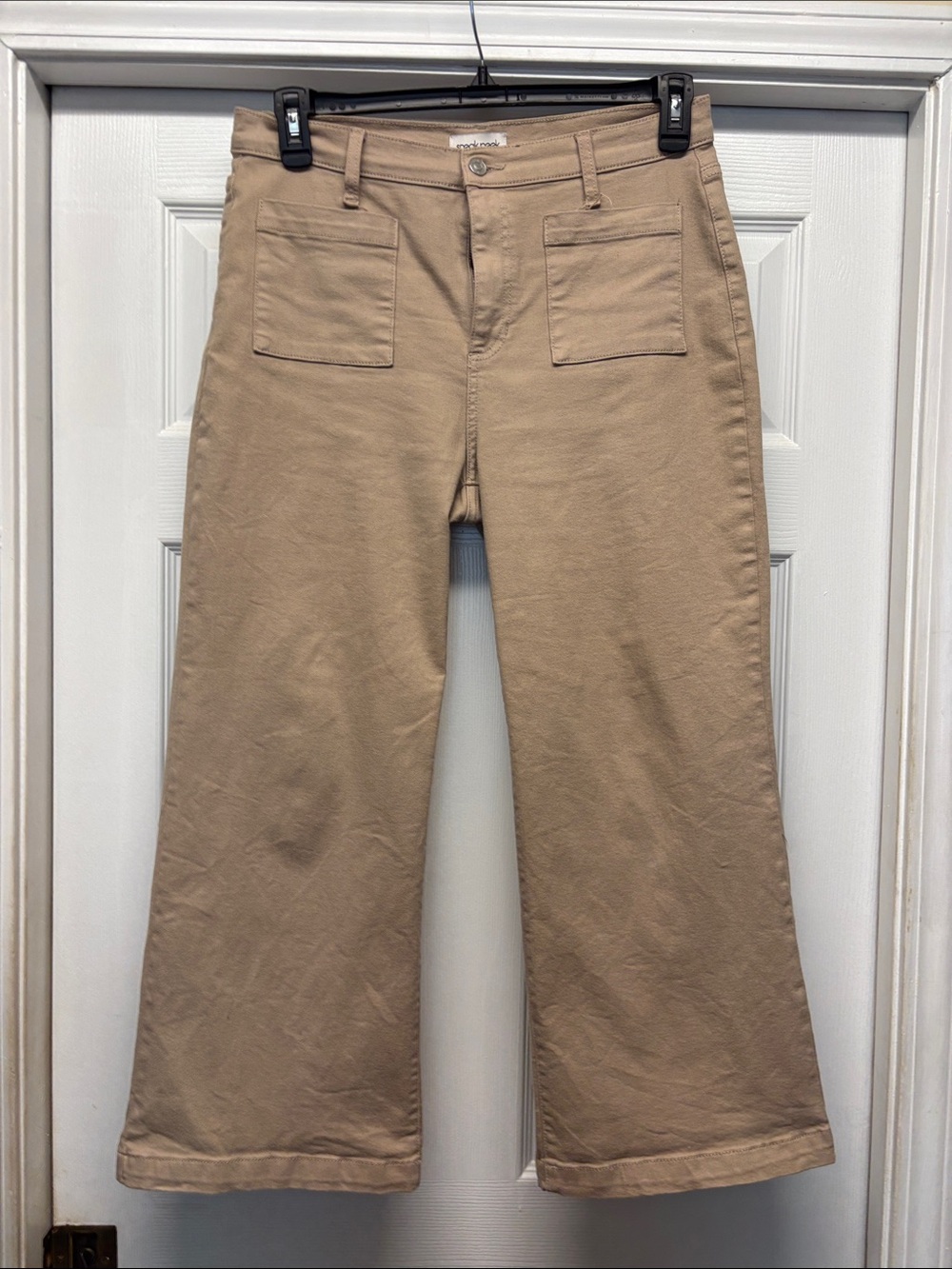 Sneak Peak Super Stretchy High-Rise Wide-Leg Jeans in Khaki size 29